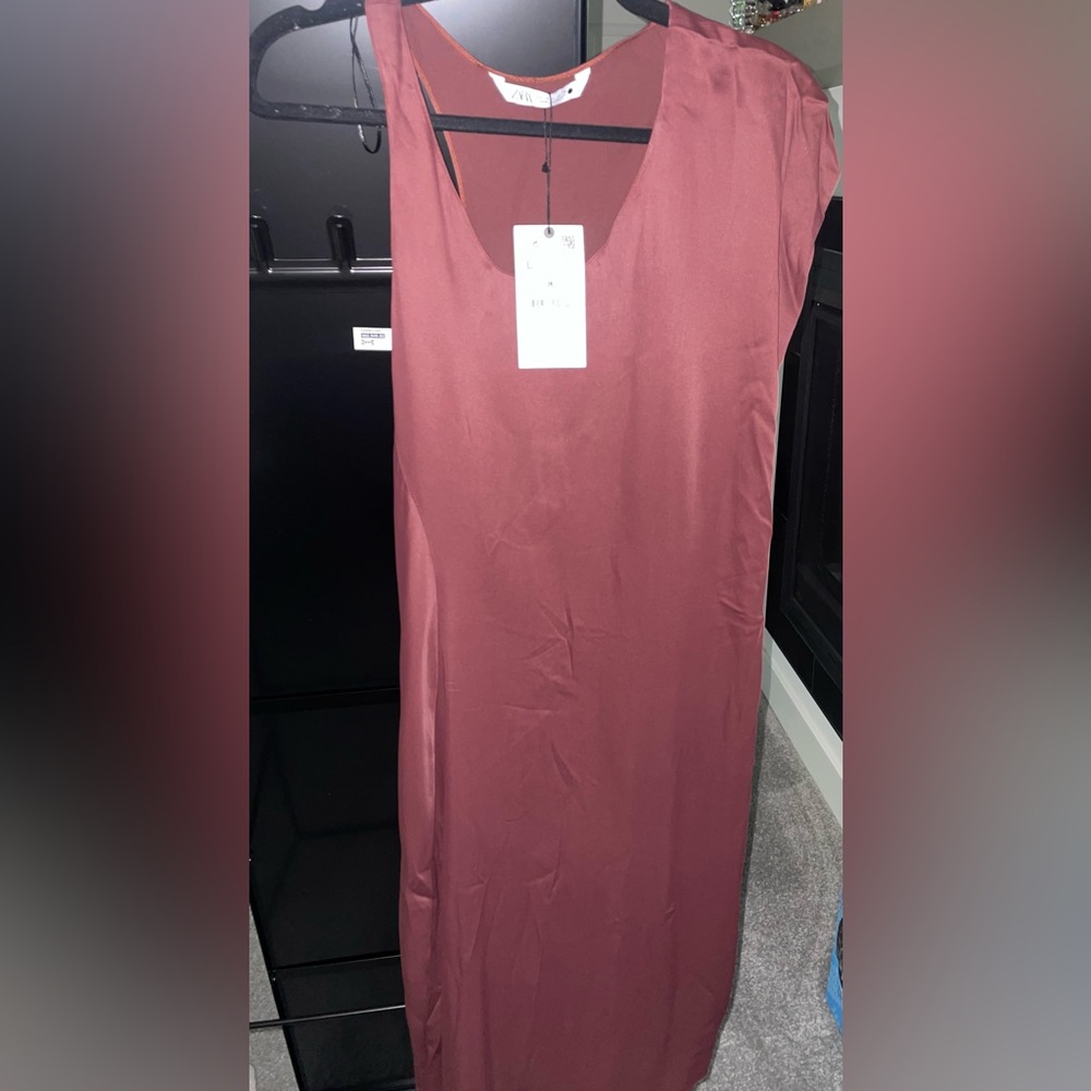 Long sleeve one strap dress